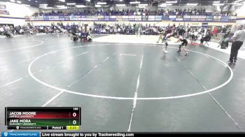 133 lbs Cons. Round 3 - Jake Mora, Elmhurst University vs Jacob Moore, Linfield University