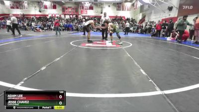 120 lbs Cons. Round 1 - Adam Lee, Archbishop Mitty vs Jesse Chavez, Capuchino