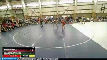 126 lbs Round 3 (10 Team) - Kulika Corpuz, HAWAII vs Chance Halverson, ALASKA