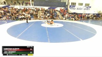 125 lbs Champ. Round 2 - Christian Guzman, North Central College vs Joey Sikorsky, Harper College