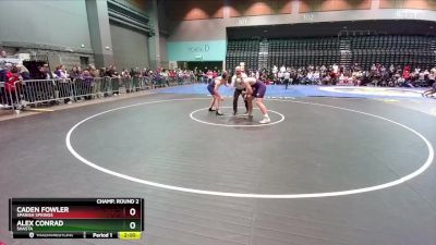 215 lbs Champ. Round 2 - Caden Fowler, Spanish Springs vs Alex Conrad, Shasta