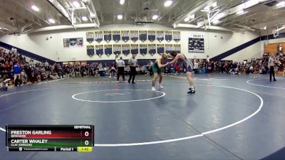 190 lbs Semifinal - Preston Garling, Berkshire vs Carter Whaley, Clay (Oregon)