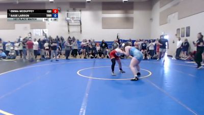 155-170 lbs 1st Place Match - Emma McDuffey, Fighting Squirrels Wrestling Club vs Sage Larson, TW Wrestling