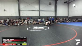 220 lbs Quarterfinal - Matthew Baker, Hillsboro Mat Club vs Logan Busig, Thunder Mountain Wrestling Club