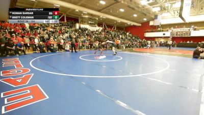 134 lbs Champ. Round 1 - Roman Sardar, Granada vs Brett Coleman, Fortuna