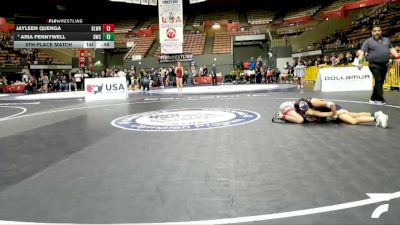 Schoolgirls - 100 lbs 5th Place Match - Jayleen Quenga, Bloodline Wrestling vs Aria Pennywell, Driller Wrestling Club