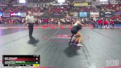 G - 120 lbs Champ. Round 1 - Ady Hoiland, Anaconda (Girls) vs Samantha Bennetts, Whitefish (Girls)