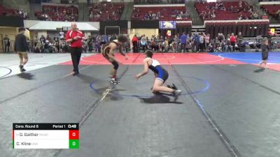 130 lbs Cons. Round 6 - Drayden Gaither, Moses Lake Wrestling Club vs Carson Kline, Unattached