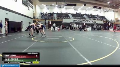 152 lbs Cons. Round 4 - David Egan, Indiana Prime Wrestling Academy vs James Grimme, Fighting Irish Wrestling Club