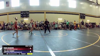 86 lbs Champ. Round 1 - Max Hughes, Team Jeff Wrestling Club vs Talon Oakes, New Castle Youth Wrestling Club