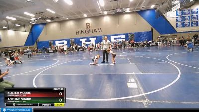 53 lbs Cons. Round 2 - Adeline Sharp, Uintah Wrestling vs Kolter Modde, Uintah Wrestling