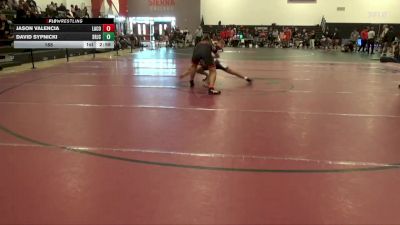 165 lbs Quarters & 1st Wb (16 Team) - Jason Valencia, Lassen College vs David Sypnicki, Santa Rosa Junior College