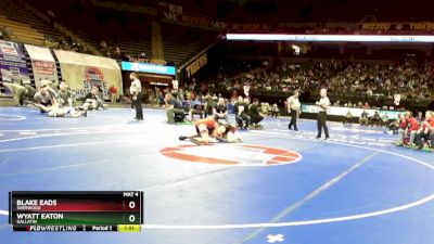 144 Class 1 lbs Champ. Round 1 - Blake Eads, Sherwood vs Wyatt Eaton, Gallatin