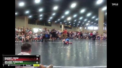 100 lbs Round 2 (6 Team) - Ramsey Crow, BS Wrestling vs Braden Forestier, Team Misfits