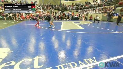 66 lbs Semifinal - Brylynn Revier, Morrison Takedown Club vs Marley Cummings, Piedmont