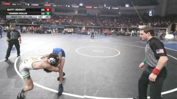 D 1 106 lbs 5th Place Match - Zander Hollis, Slidell vs Matty Bennett, Jesuit