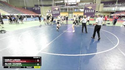 G116-122 lbs Round 2 - Harley LaBuda, North Montana Wrestling Club vs Rilynn Younker, Litchfield Wrestling Club