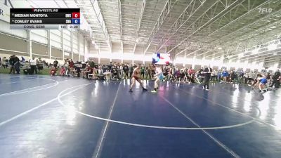 120 lbs Cons. Semi - Mesiah Montoya, Defiant Wrestling Club vs Conley Evans, Sanderson Wrestling Academy