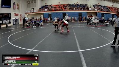 175 lbs Champ. Round 2 - Joseph Lagman, DeMatha Catholic vs Jay Greene, Boys` Latin School