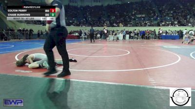 87 lbs Consi Of 32 #2 - Colton Perry, Union JH vs Chase Burrows, Chickasha Wrestling