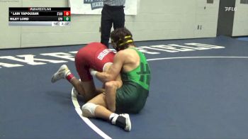 141 lbs Cons. Round 2 - Lain Yapoujian, Stanford University vs Riley Lord, Cal Poly Humboldt