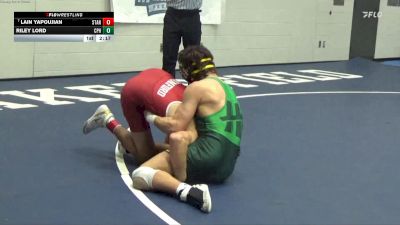 141 lbs Cons. Round 2 - Lain Yapoujian, Stanford University vs Riley Lord, Cal Poly Humboldt