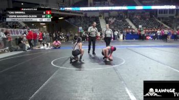 125 lbs 2nd Place Match - Cali Driskill, Iron Grapplers vs Espin Navarro-Olson, South Central Punisher