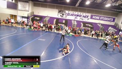 62 lbs Cons. Semi - Thierry Fayol, Westlake vs Caden Adamson, Champions Wrestling Club