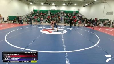 126 lbs Quarterfinal - Steven Henman, Wyoming vs Wyatt Holloway, Lander USA Wrestling