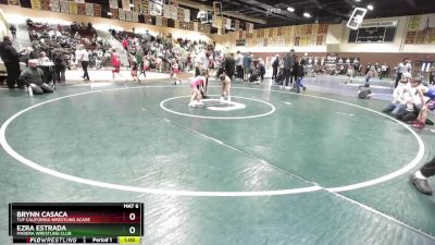 43 lbs Quarterfinal - Brynn Casaca, TUF California Wrestling Acade vs Ezra Estrada, Madera Wrestling Club