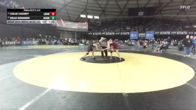 Boys 1B/2B 150 Champ. Round 2 - Colin Chaney, Lake Roosevelt vs Beau Brenner, Okanogan