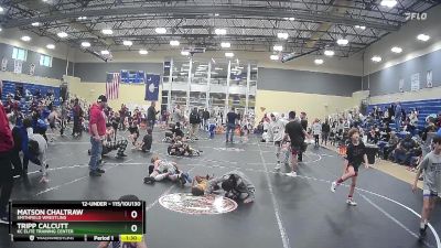 115/10u130 Quarterfinal - Matson Chaltraw, Smithfield Wrestling vs Tripp Calcutt, KC Elite Training Center