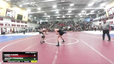 150 lbs Champ. Round 2 - Weston Steinepreis, Highland vs Kaden Clinger, Coconino