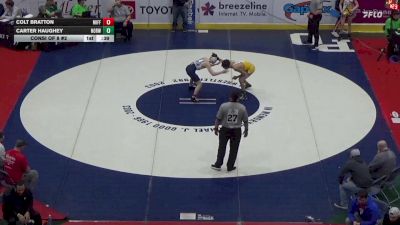 132 lbs Consi Of 8 #2 - Colt Bratton, Mifflin County vs Carter Haughey, Norwin