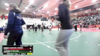 100 lbs Champ. Round 2 - Gabrielle Palacio, Mira Costa vs Ximena Gaviota-Torres, Tesoro