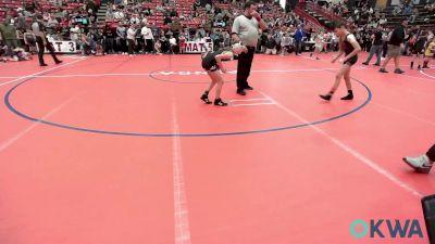 80 lbs Round Of 16 - Dawson Beckley, Team Tulsa Wrestling Club vs Gabby Riley-mitchell, Ponca City Wildcat Wrestling