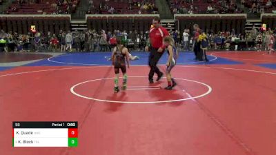 50 lbs 1st Place Match - Kleonna Block, Team Real Life vs Kassie Quade, Heights Wrestling Club