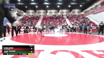 135 lbs Quarterfinal - Gage Vaughn, CADDO vs Lynn Horn, BLANCHARD