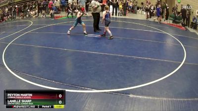 91 lbs Cons. Round 3 - Peyton Martin, Carbon Middle School vs Lanelle Sharp, Uintah Girls Junior High