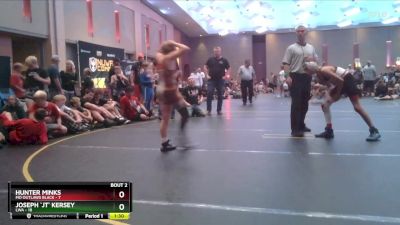 91 lbs Round 1 (4 Team) - Hunter Minks, MO Outlaws Black vs Joseph `JT` Kersey, LWA