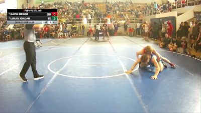159 lbs Quarterfinal - Gavin Resor, Cambridge vs Lukas Jordan, Jv Warriors