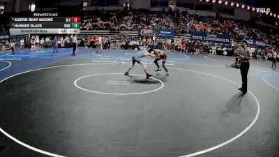 D 3 126 lbs Quarterfinal - Hunner Glaze, Rosepine vs Austin Gray-Moore, De La Salle