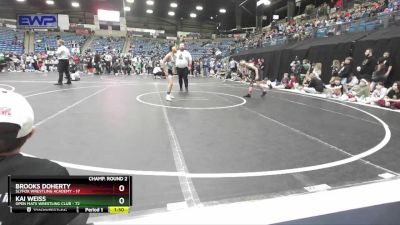 92 lbs Champ. Round 2 - Kai Weiss, Open Mats Wrestling Club vs Brooks Doherty, SlyFox Wrestling Academy