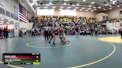 132 lbs Cons. Round 5 - Omar Leon, SPRINGFIELD(Akron) vs Trevor Kusmits, MANCHESTER