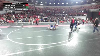 100 lbs Cons. Round 4 - Khloe Larson, Saint Croix Falls vs Bristol Hagen, North Crawford Seneca