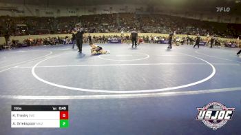 70 lbs Consi Of 4 - Knox Trosky, Claremore Wrestling Club vs Abram Griekspoor, Maize WC