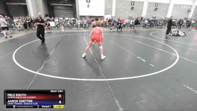 132 lbs Cons. Round 2 - Milo Knuth, Askren Wrestling Academy vs Aaron Knetter, Crass Trained: Weigh In Club