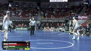 3A-150 lbs Cons. Round 4 - Grant Boddicker, Linn-Mar vs Caden Leonard, Johnston