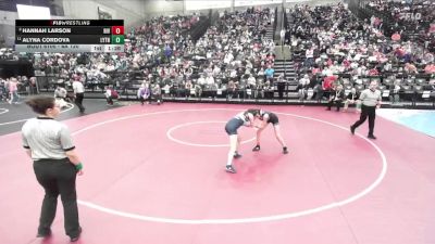 6A 120 lbs Quarterfinal - Hannah Larson, Riverton vs Alyna Cordova, Layton