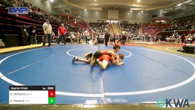 67 lbs Quarterfinal - Dallas Williams, Barnsdall Youth Wrestling vs Jamison Howard, Caney Valley Wrestling